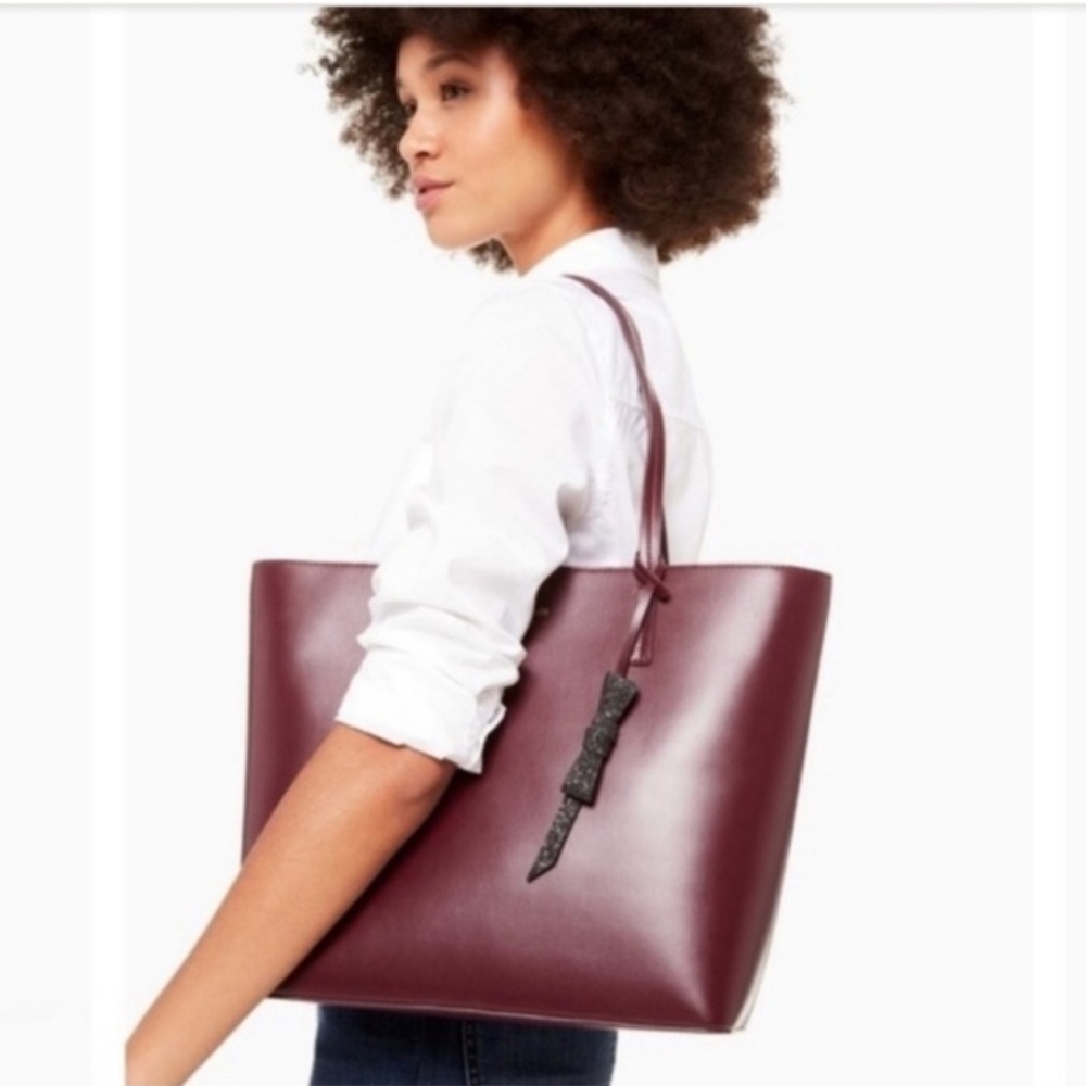 KATE SPADE KARLA Setom Drive Tote Purse (deep plum)